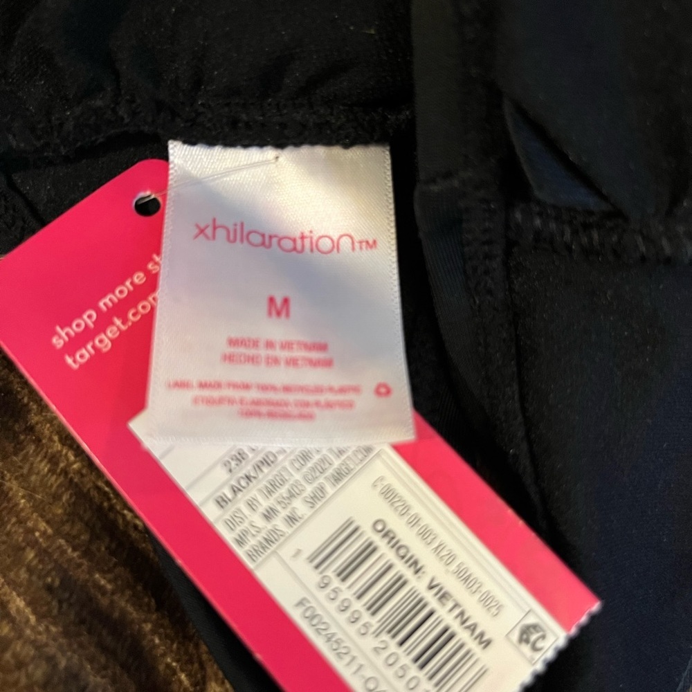 JUNIORS xhilaration black racer back bralette bikini top new black sexy - Picture 3 of 3